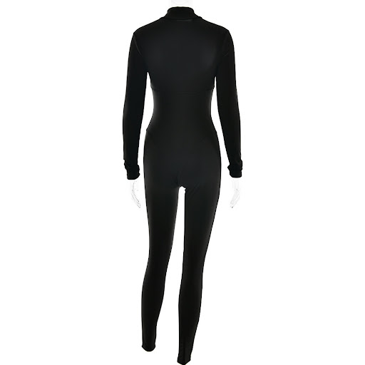 Title 3, Womens Long-sleeved Zipped Round Neck Long Jum...