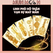 Miếng Dán Linh Phù - Mèo Thần Tài - Tài Lộc May Mắn Phong Thuỷ ( Dán Điện Thoại, Đồ Dùng, Để Cất Trong Ví ...)