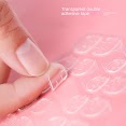 Miếng Keo Dán Móng Giả Bằng Silicon Trong Suốt, Loại 24 Miếng Dán