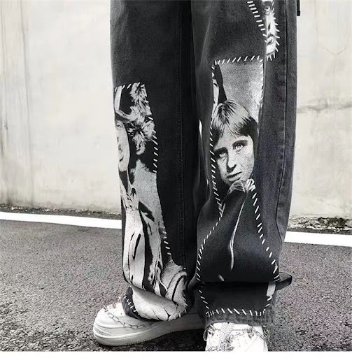 Title 5, Patch Oversize Straight-leg Jeans. High Street ...