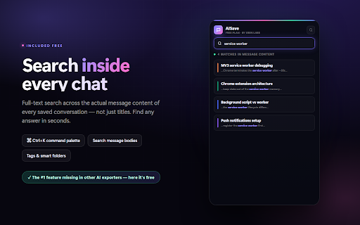 AISave – AI Chat Manager & Exporter screenshot 2
