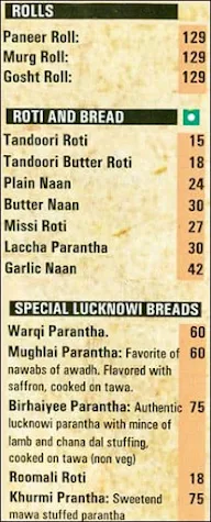 La Taj menu 2