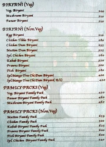 Sai Mango Tree menu 