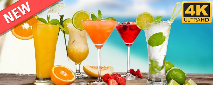 Summer Cocktails HD Wallpapers New Tab Theme marquee promo image