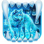 Cover Image of Herunterladen Neon Night Wolf Keyboard Theme 10001003 APK