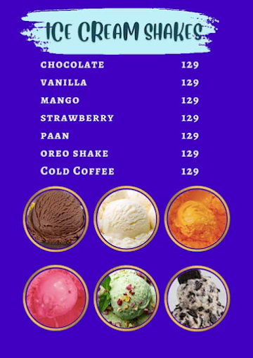 Desserto menu 