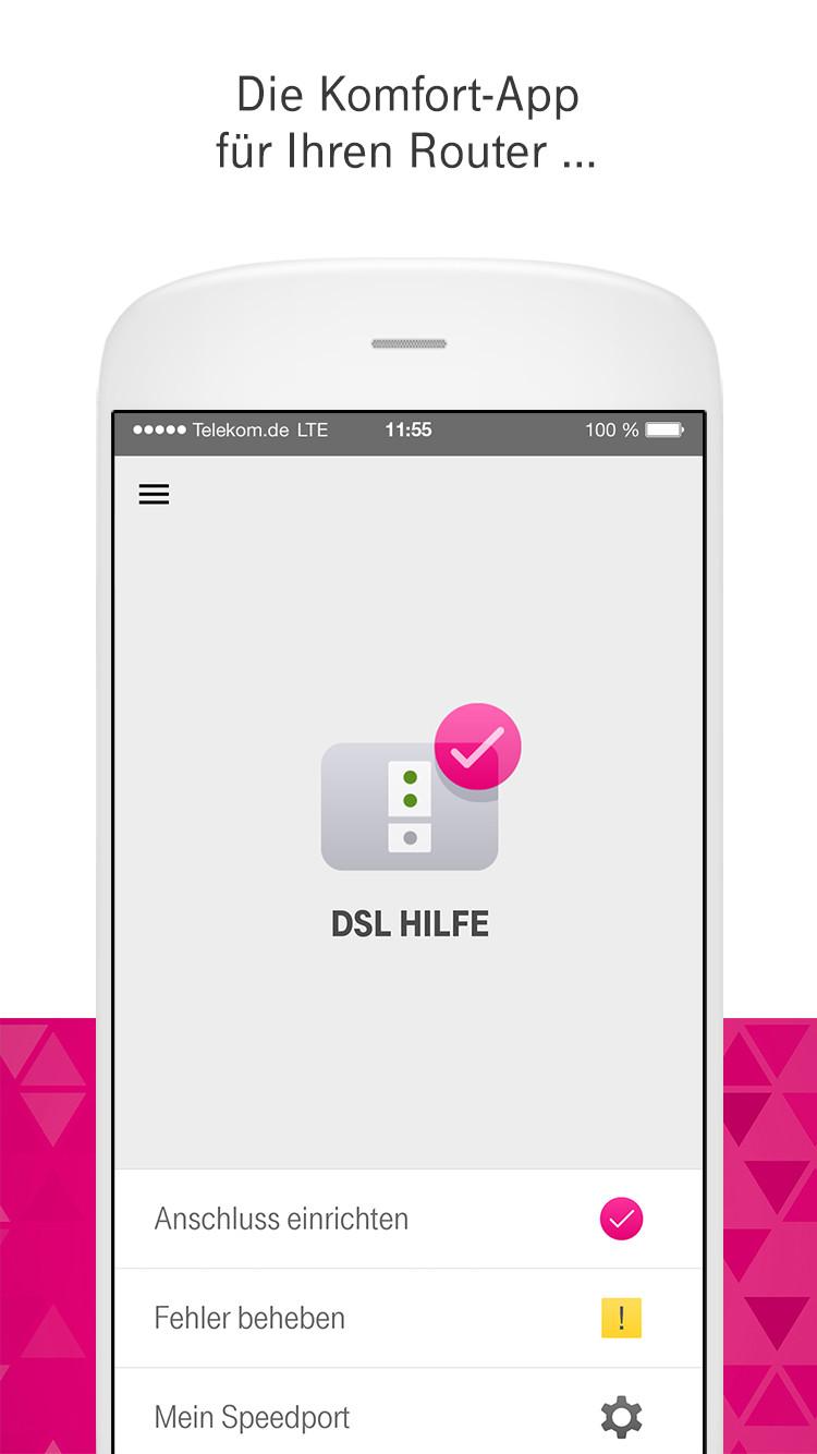 Android application DSL Hilfe screenshort
