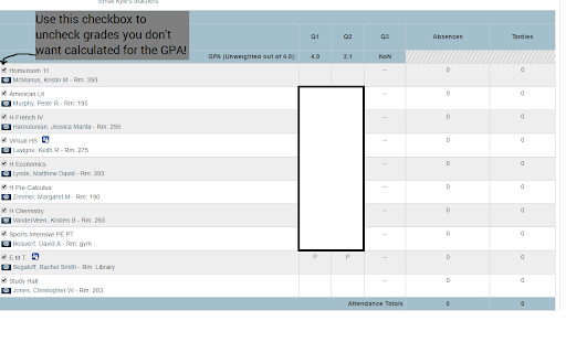 PowerSchool Grade Calculator