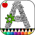 Adult Coloring Books: Alphabet icon