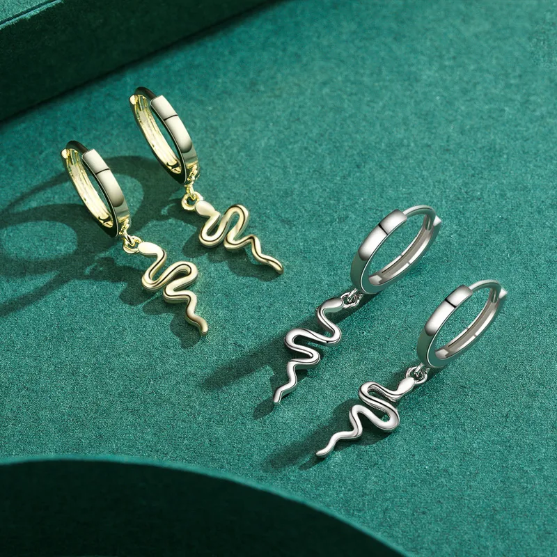 Title 5, Boucles doreilles serpent simulé brillantes en...
