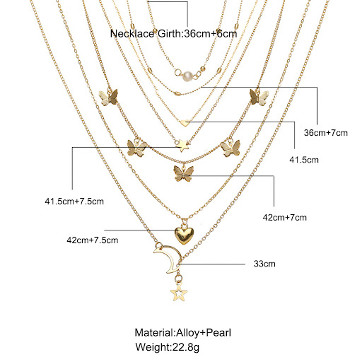 Title 1, Retro and creative alloy necklace suit, a styli...