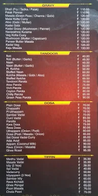 Kumars Hotel menu 3