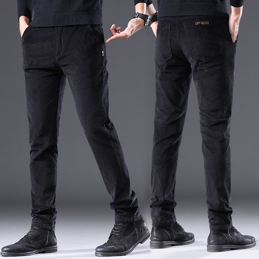 Title 11, Middle-aged business all-matching casual trouse...