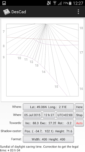 DesCad - sundial simulator