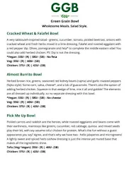 GGB - Green Grain Bowl menu 7