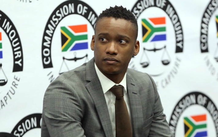 Duduzane Zuma at the Zondo inquiry in Johannesburg.