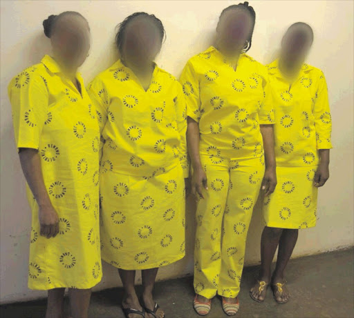 CHARGE THE DESIGNER: Awaiting-trial prisoners have been issued with these uniforms to set them apart from convicted prisoners - and to make escaping harder Picture: