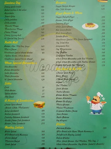 The Woodhouse Cafe menu 