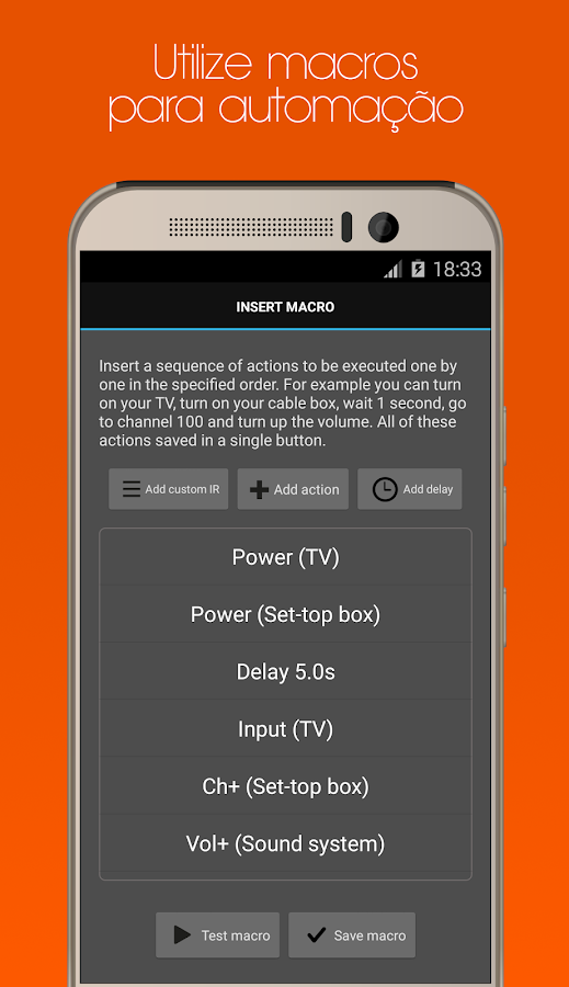   Universal Remote for HTC One: captura de tela 