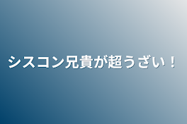 シスコン兄貴が超うざい！