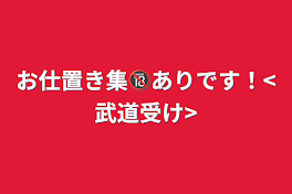 お仕置き集🔞ありです！<武道受け>