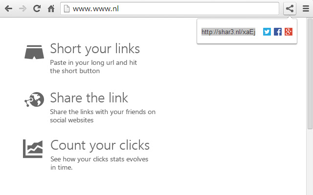 Fast URL Shortener chrome extension