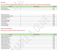 Maple & Olive menu 1