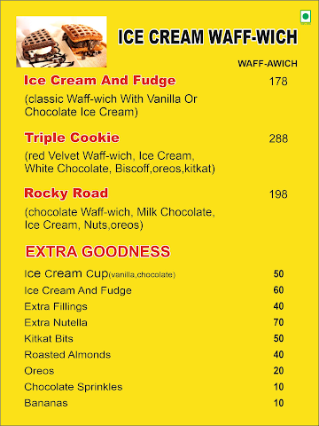 The Waffle Co. menu 