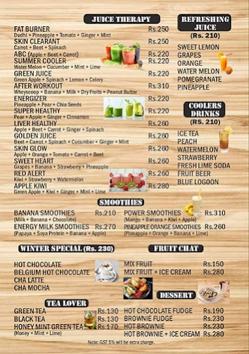 Mom's Healthy Corner menu 