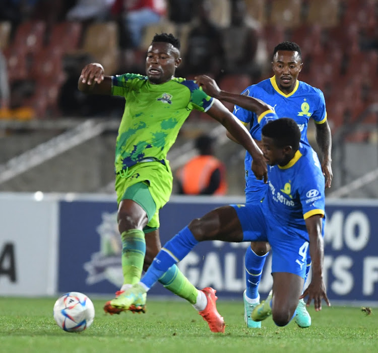 Ranga Chivaviro of Marumo Gallants during the DStv Premiership match between Marumo Gallants FC and Mamelodi Sundowns at Peter Mokaba Stadium on May 06, 2023 in Polokwane, South Africa.