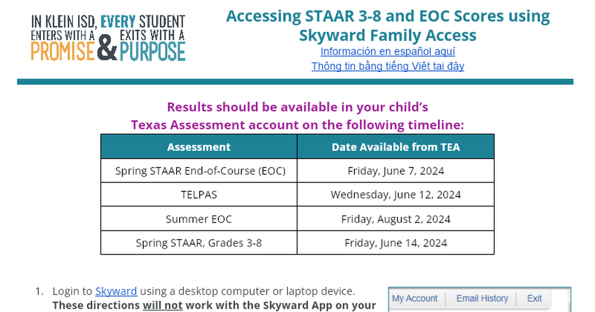 STAAR SSO Instructions - kisd.us/STAARscores