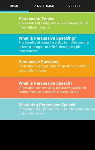 Persuasive Speaking Skills