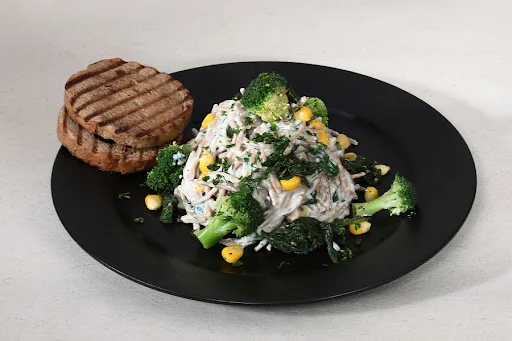 Spaghetti Spinach Corn And Broccoli Pasta