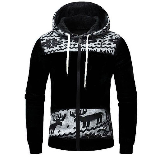Title 9, Mens Explosion Style Christmas Elk Print Solid...