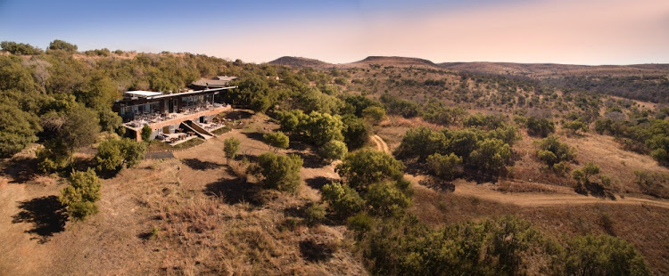 An aerial view of the reserve on which the Cradle Boutique Hotel is built.