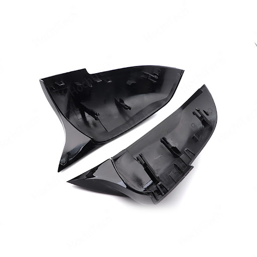 Title 2, Horn Style Bright Black Rear-view Mirror Shell ...