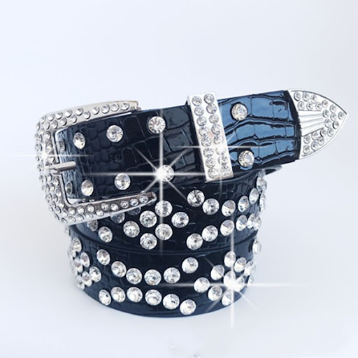 Title 6, Girls Diamond Inlay with Drill Belt. A sparkli...