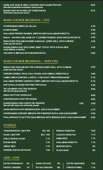 Kona Eatery & Bar menu 