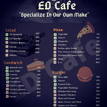 Ed Cafe menu 