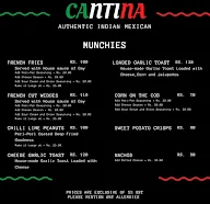 Cantina menu 1