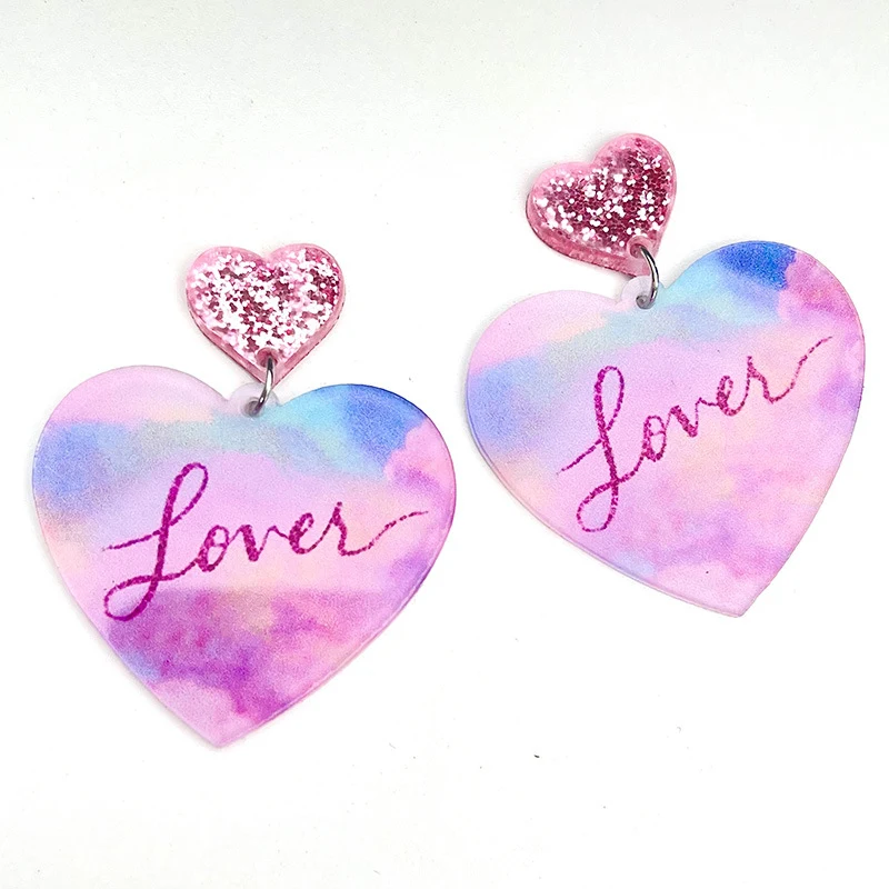 Title 1, Boucles doreilles acryliques transparentes Lov...