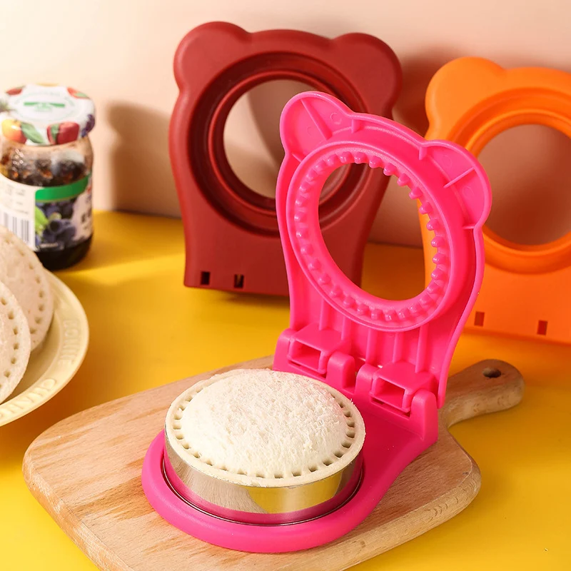 Haz deliciosos sándwiches con este molde de acero inoxidable. Herramienta de cocina DIY para hacer bocadillos redondos y tostadas en casa.