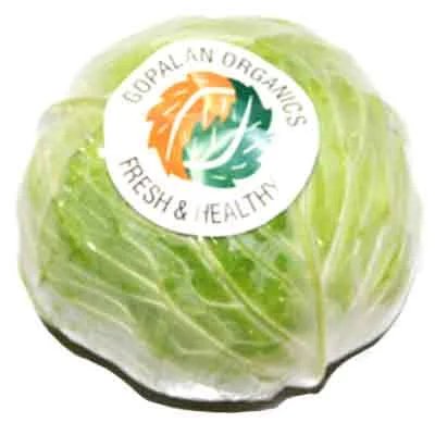 Gopalan Organic Cabbage Prepack About 1 Kg