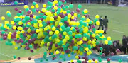Sean Falconer was horrified to see hundreds of balloons released at a school rugby match.