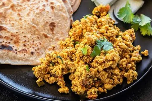 Paneer Bhurji With 2 Plain Paratha