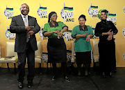 President Cyril Ramaphosa and ANC Women's League leader Bathabile Dlamini at the league's gathering themed 'A conversation with the President' in Johannesburg on Monday. 