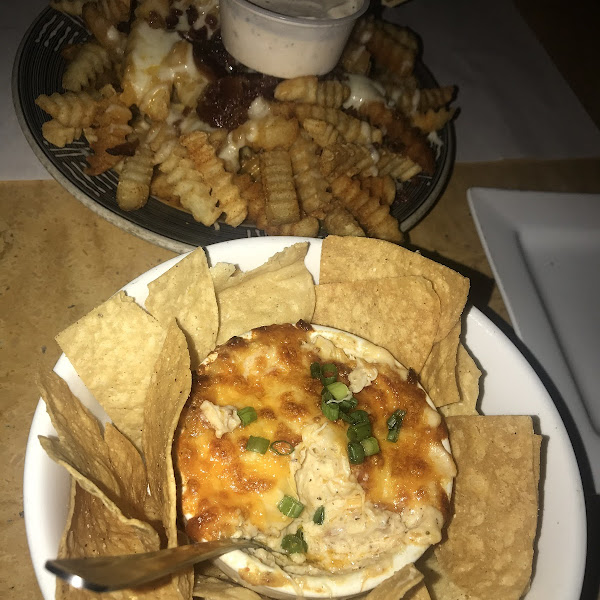 Crab dip and Victoria fries