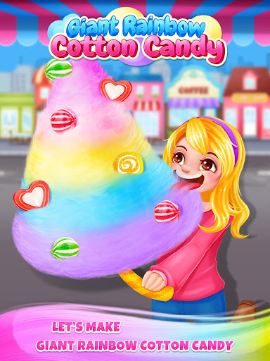 Carnival Fair Food - Sweet Rainbow Cotton Candy  captures d'écran 1