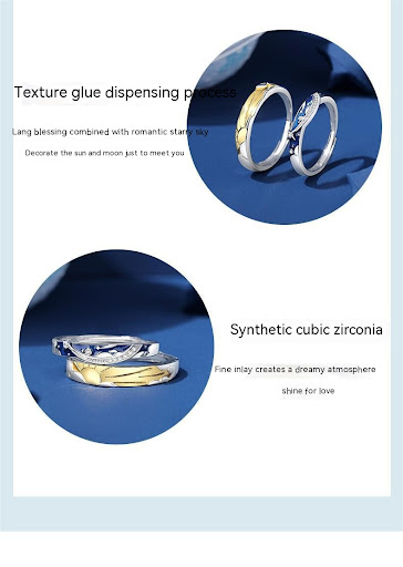 Title 3, ASAHI Star and Moon Couple Ring, a niche design...
