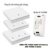 Bộ Công Tắc Điều Khiển Từ Xa Dán Tường (Gắn Tường) Rf433Mhz